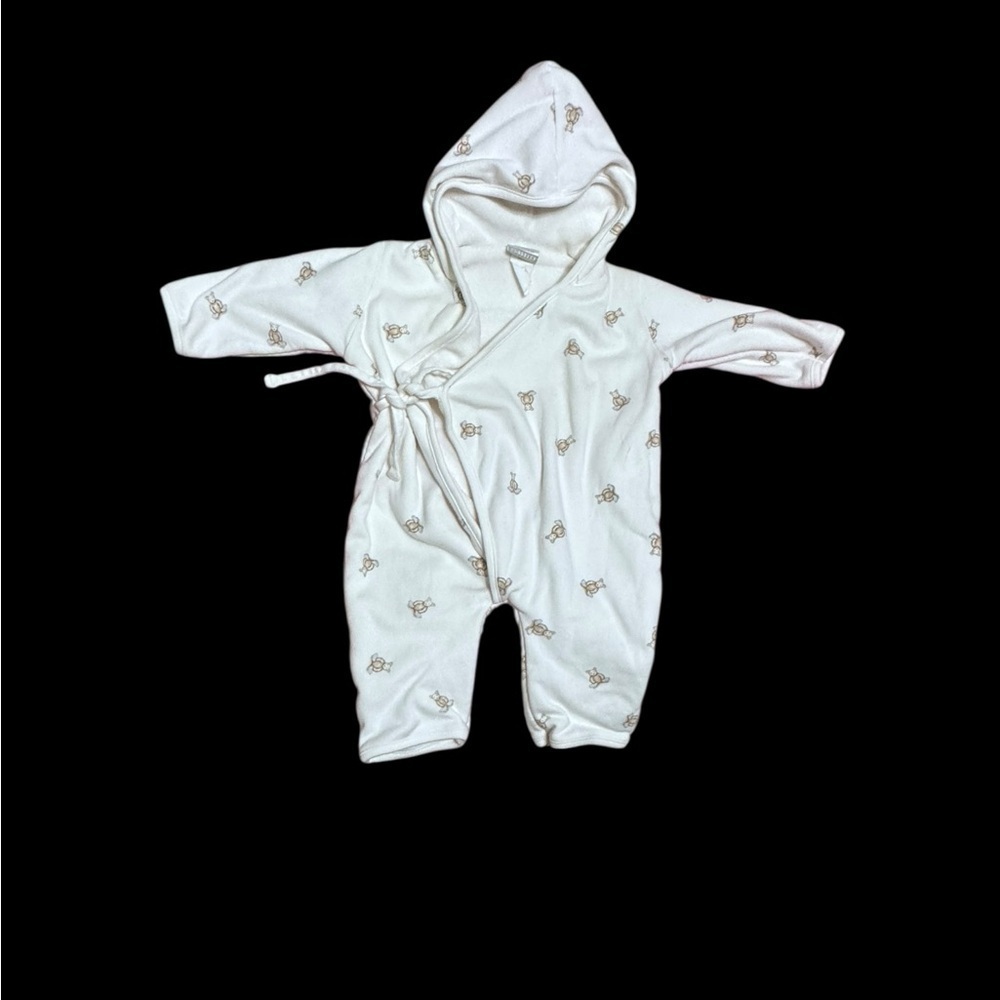 Carter’s Classics Terry lined romper towel, hood, one size